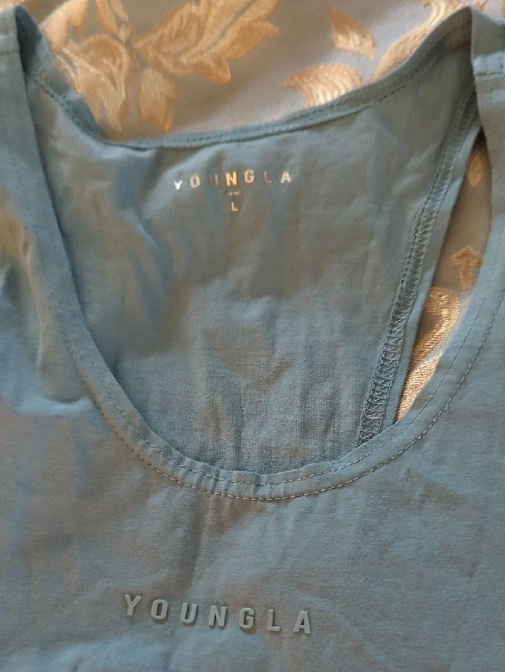 YoungLA Light Blue Racerback Tank Top - Picture 4 of 4